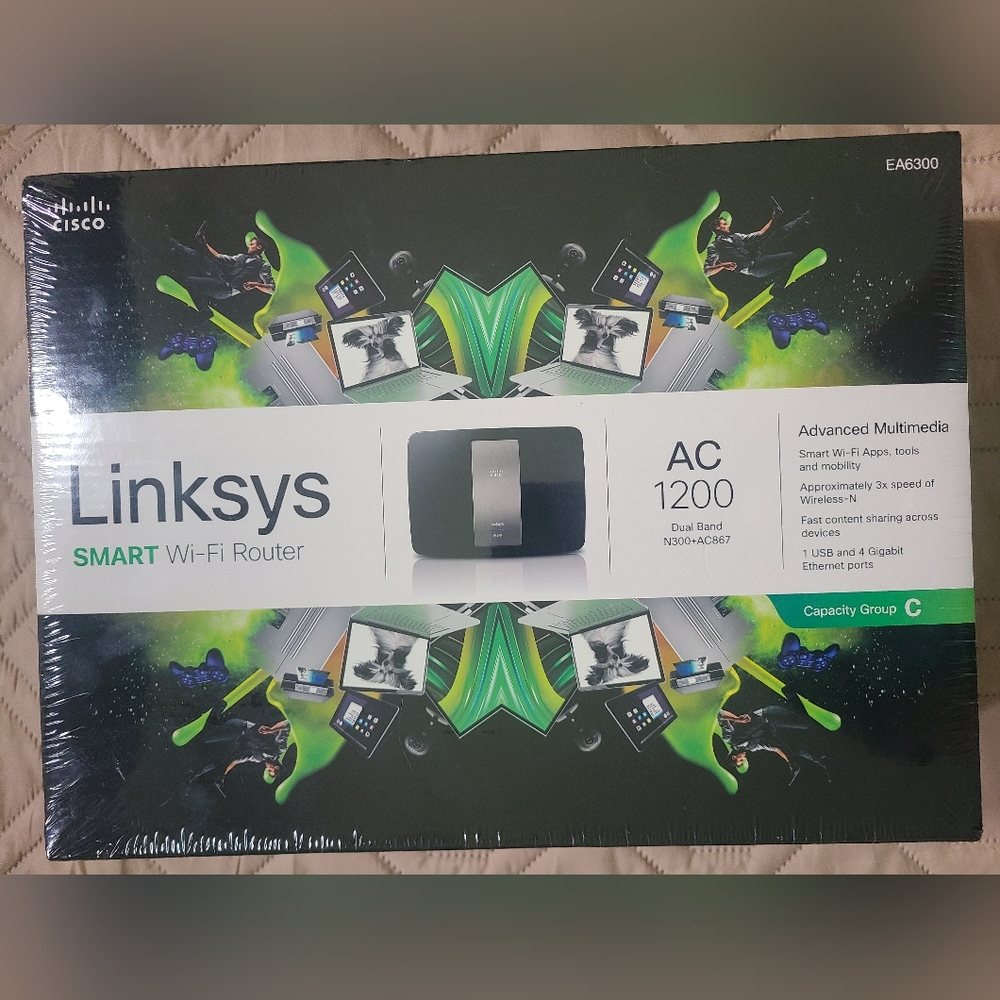NEW Linksys Smart Wi-Fi Router AC 1200 Dual Band N300+AC867 EA6300